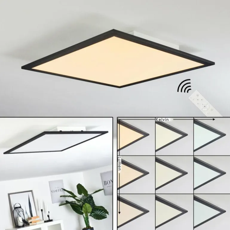 Plafonnier Ringuelet LED Blanc, 1 lumière, Télécommandes