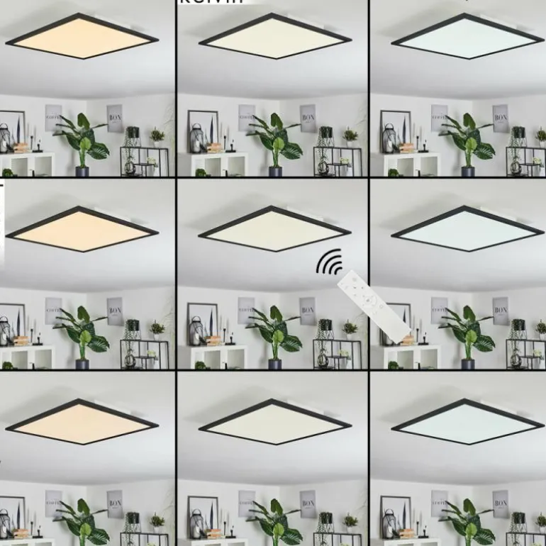 Plafonnier Ringuelet LED Blanc, 1 lumière, Télécommandes