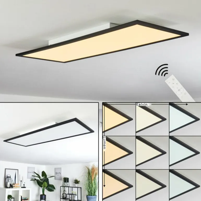 Plafonnier Ringuelet LED Blanc, 1 lumière, Télécommandes