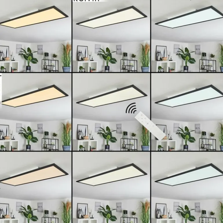 Plafonnier Ringuelet LED Blanc, 1 lumière, Télécommandes