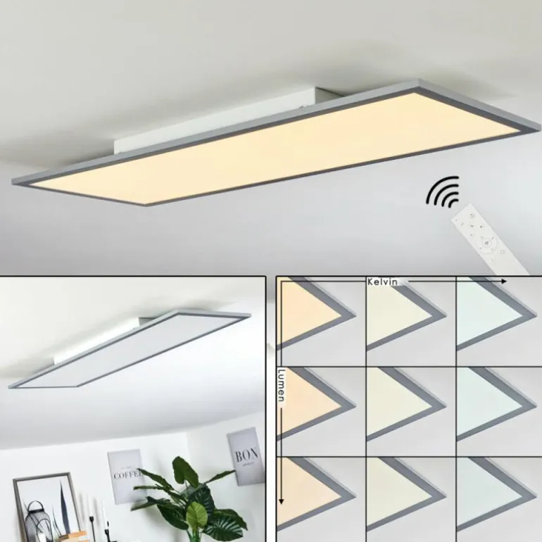 Plafonnier Ringuelet LED Blanc, 1 lumière, Télécommandes