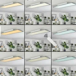 Plafonnier Ringuelet LED Blanc, 1 lumière, Télécommandes