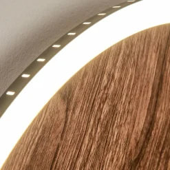 Plafonnier Rocha LED Brun, Couleur bois, Noir, 1 lumière