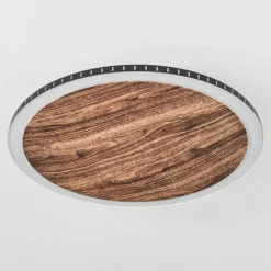 Plafonnier Rocha LED Brun, Couleur bois, Noir, 1 lumière