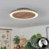 Plafonnier Rocha LED Brun, Couleur bois, Noir, 1 lumière