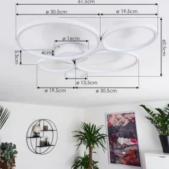 Plafonnier Rodekro Blanc, 1 lumière