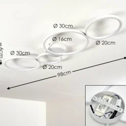 Plafonnier Rodekro LED Blanc, 1 lumière