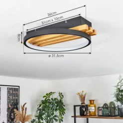 Plafonnier Rodekro LED Écru, Noir, 1 lumière
