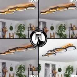 Plafonnier Rodekro LED Écru, Noir, 1 lumière