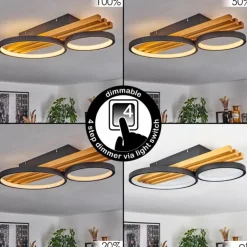 Plafonnier Rodekro LED Écru, Noir, 1 lumière