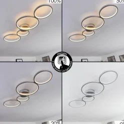 Plafonnier Rodekro LED Nickel mat, 4 lumières