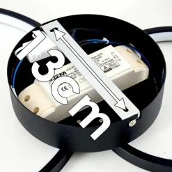 Plafonnier Rodekro LED Noir, 1 lumière