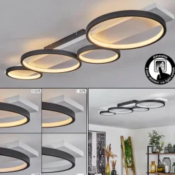 Plafonnier Rodekro LED Noir, Blanc, 1 lumière