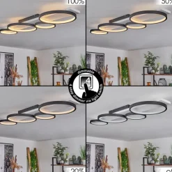 Plafonnier Rodekro LED Noir, Blanc, 1 lumière