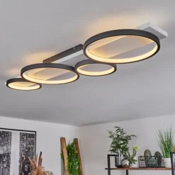 Plafonnier Rodekro LED Noir, Blanc, 1 lumière