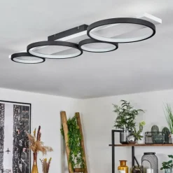 Plafonnier Rodekro LED Noir, Blanc, 1 lumière