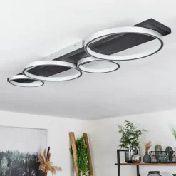 Plafonnier Rodekro LED Noir, Argenté, 1 lumière