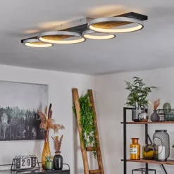 Plafonnier Rodekro LED Noir, Argenté, 1 lumière