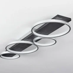 Plafonnier Rodekro LED Noir, Argenté, 1 lumière