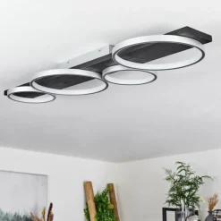 Plafonnier Rodekro LED Noir, Argenté, 1 lumière