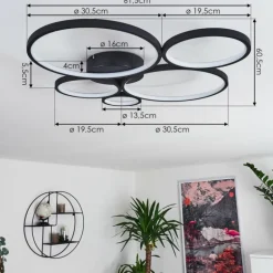 Plafonnier Rodekro Noir, 1 lumière