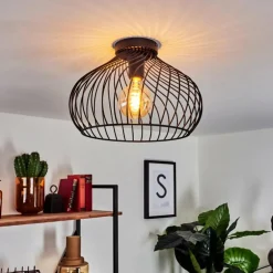 Plafonnier Rogsvolden Noir, 1 lumière