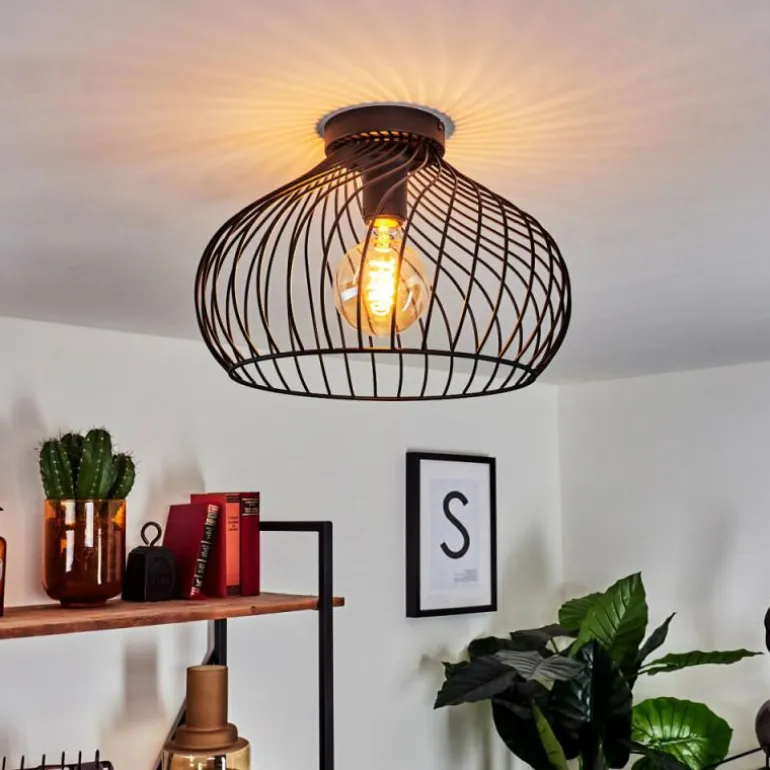 Plafonnier Rogsvolden Noir, 1 lumière