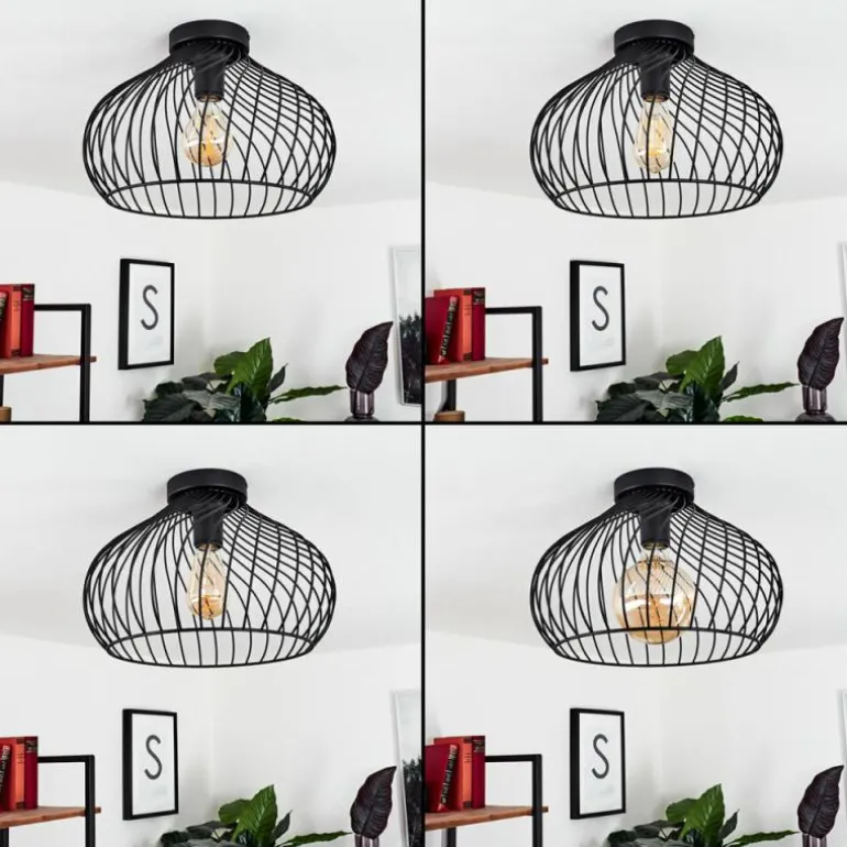 Plafonnier Rogsvolden Noir, 1 lumière