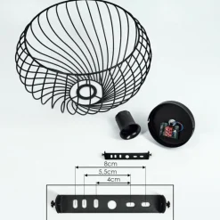 Plafonnier Rogsvolden Noir, 1 lumière