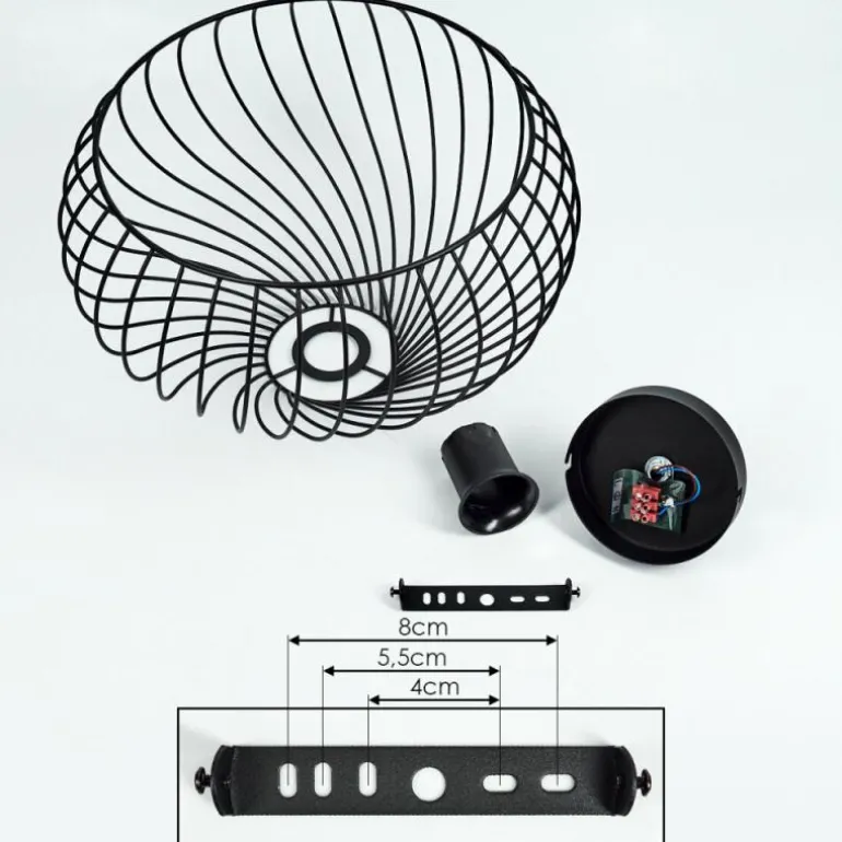 Plafonnier Rogsvolden Noir, 1 lumière