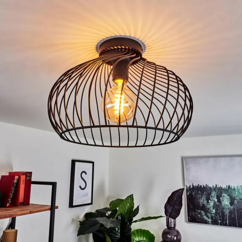 Plafonnier Rogsvolden Noir, 1 lumière