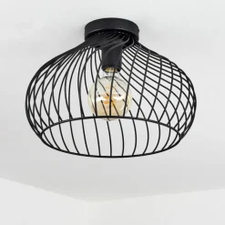 Plafonnier Rogsvolden Noir, 1 lumière