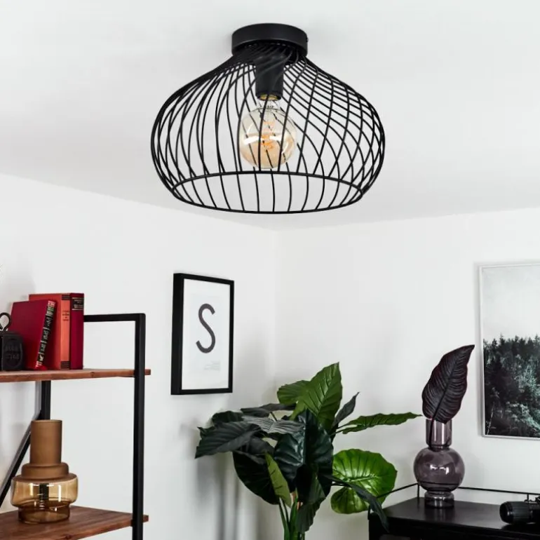 Plafonnier Rogsvolden Noir, 1 lumière