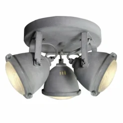 Plafonnier rond à spots Brilliant Carmen LED Gris, 3 lumières