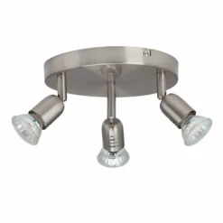 Plafonnier rond à spots Brilliant Loona, 3 lumières