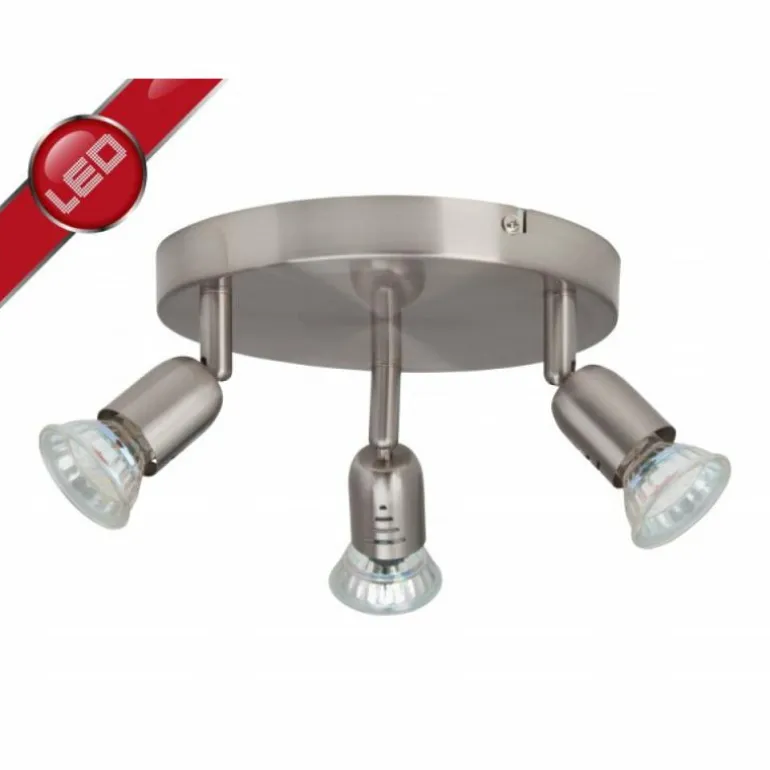Plafonnier rond à spots Brilliant Loona, 3 lumières