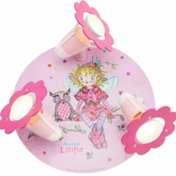 Plafonnier rond Elobra EULE Rose, 3 lumières