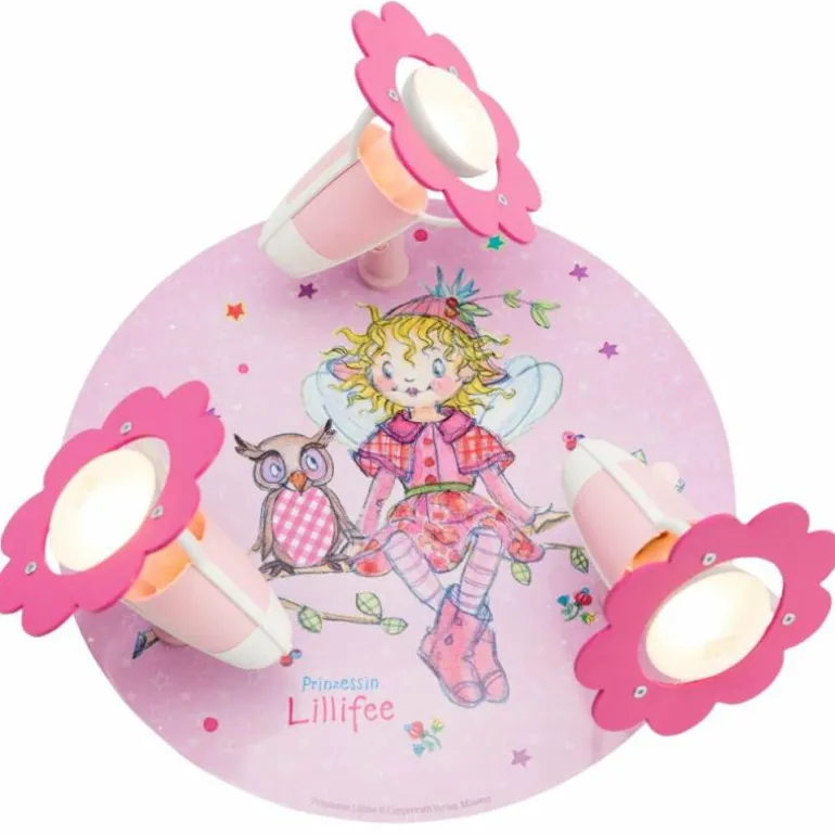 Plafonnier rond Elobra EULE Rose, 3 lumières