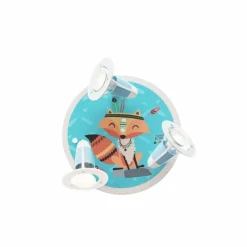 Plafonnier rond Elobra FUCHS FILIP Crème, Vert, 3 lumières