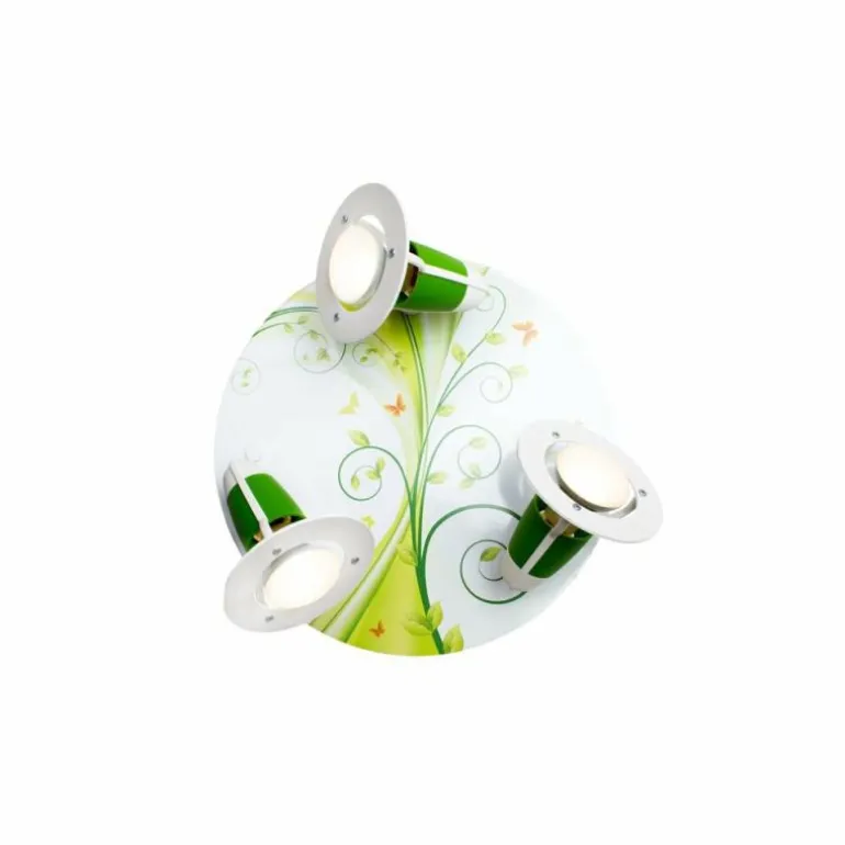 Plafonnier rond Elobra PHANTASIE Vert, 3 lumières