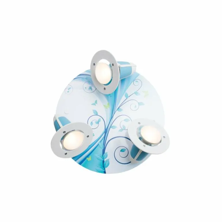 Plafonnier rond Elobra PHANTASIE Vert, 3 lumières