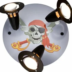 Plafonnier rond Elobra PIRAT Noir, 3 lumières