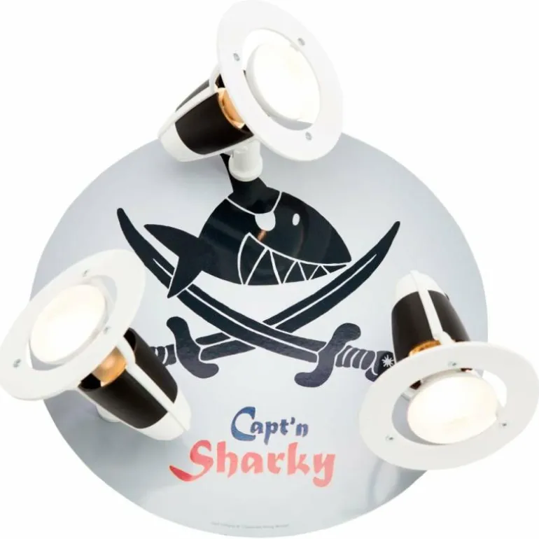 Plafonnier rond Elobra SÄBELN Blanc, 3 lumières