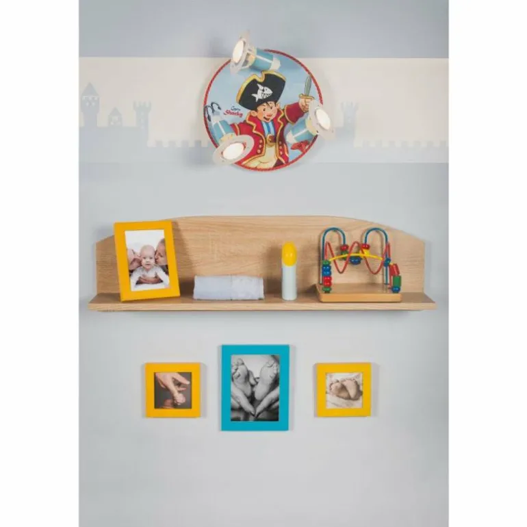 Plafonnier rond Elobra SEE Bleu, 3 lumières