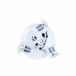 Plafonnier rond Elobra SOCCER Argenté, Blanc, 3 lumières