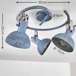 Plafonnier Ronia Gris, 3 lumières