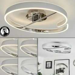 Plafonnier Rosemond LED Chrome, Blanc, 1 lumière