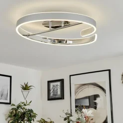 Plafonnier Rosemond LED Chrome, Blanc, 1 lumière
