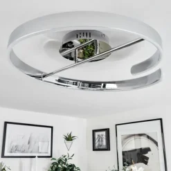 Plafonnier Rosemond LED Chrome, Blanc, 1 lumière