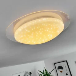 Plafonnier Rosenga LED Blanc, 1 lumière, Télécommandes